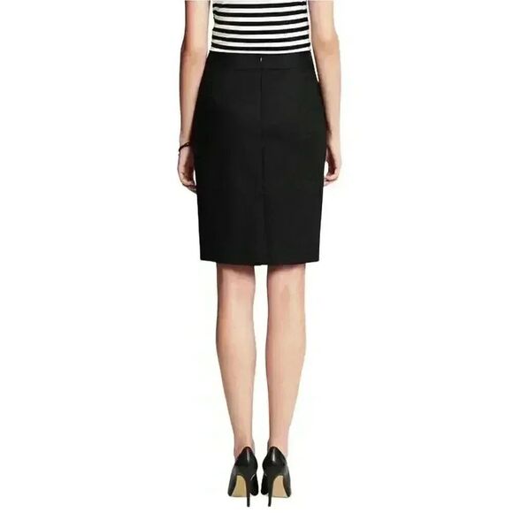 Banana Republic Women's Black Lightweight Wool/Poly/Spandex Lined Pencil Straigh - Picture 2 of 13
